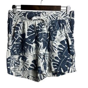 Nautica Shorts Women's Size Small Hawaiian Print Draw String Linen Blend
